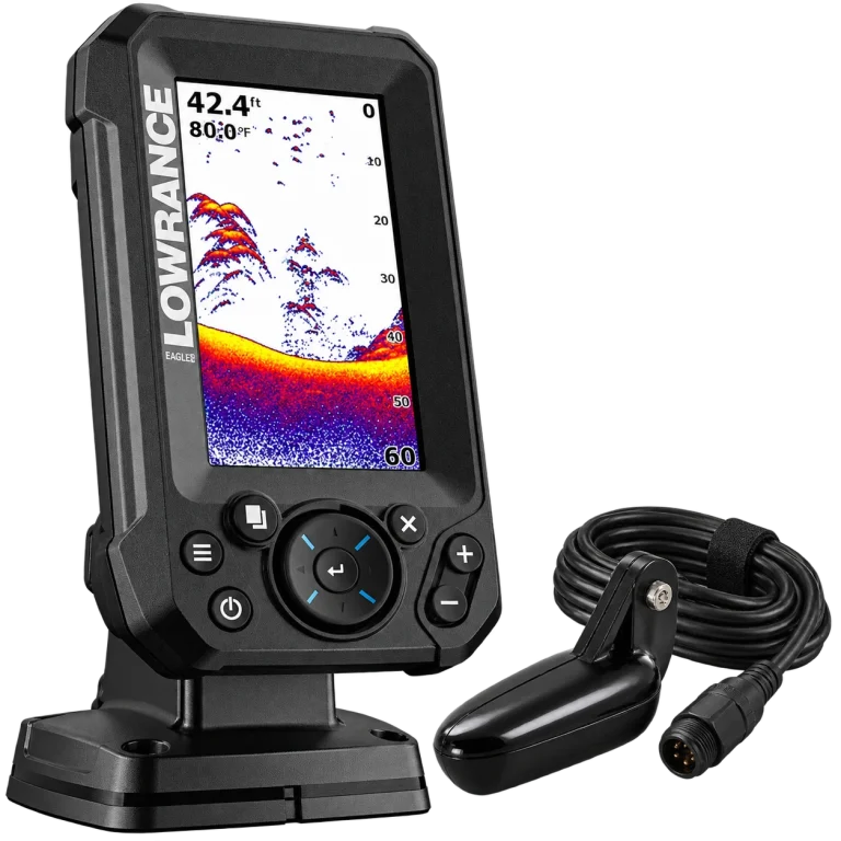 Lowrance Eagle 4x Echolot mit 4-Zoll-Display und Bullet Skimmer Geber
