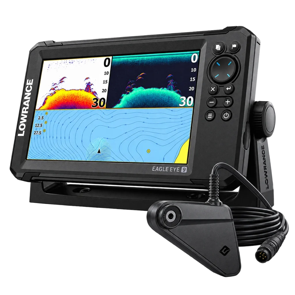 Lowrance Eagle Eye 9 Live Echolot mit 9-Zoll-Display und Eagle Eye Live Geber