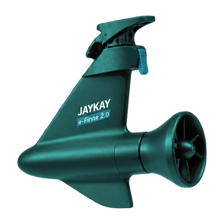 JAYKAY e-Finne 2.0 elektrischer Finnenantrieb für Kajak und SUP freigestellt dargestellt