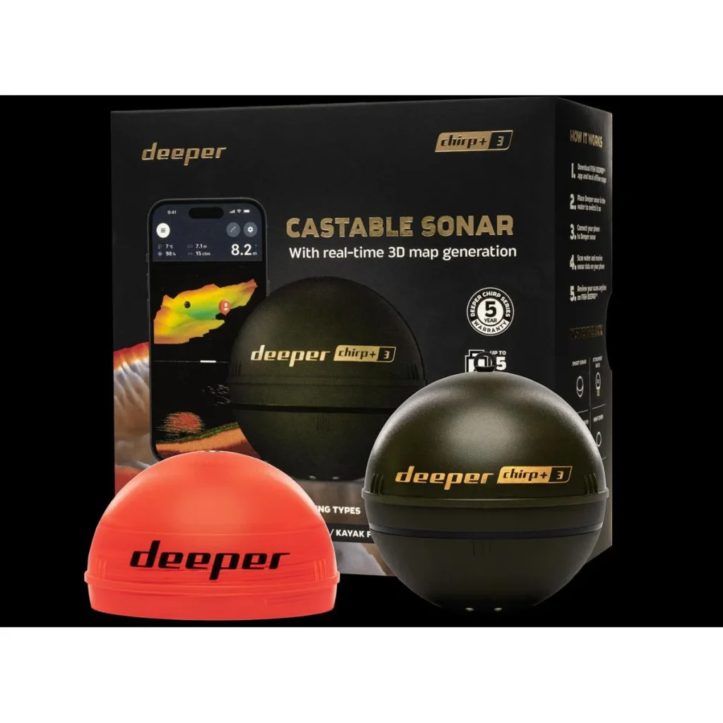 Deeper CHIRP+ 3 tragbarer Fishfinder mit GPS für Kajak und Angeln