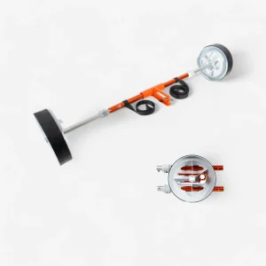Ultrakompakter Decathlon Transportwagen für SUP und Kajak mit zwei Rädern und Gurtsystem