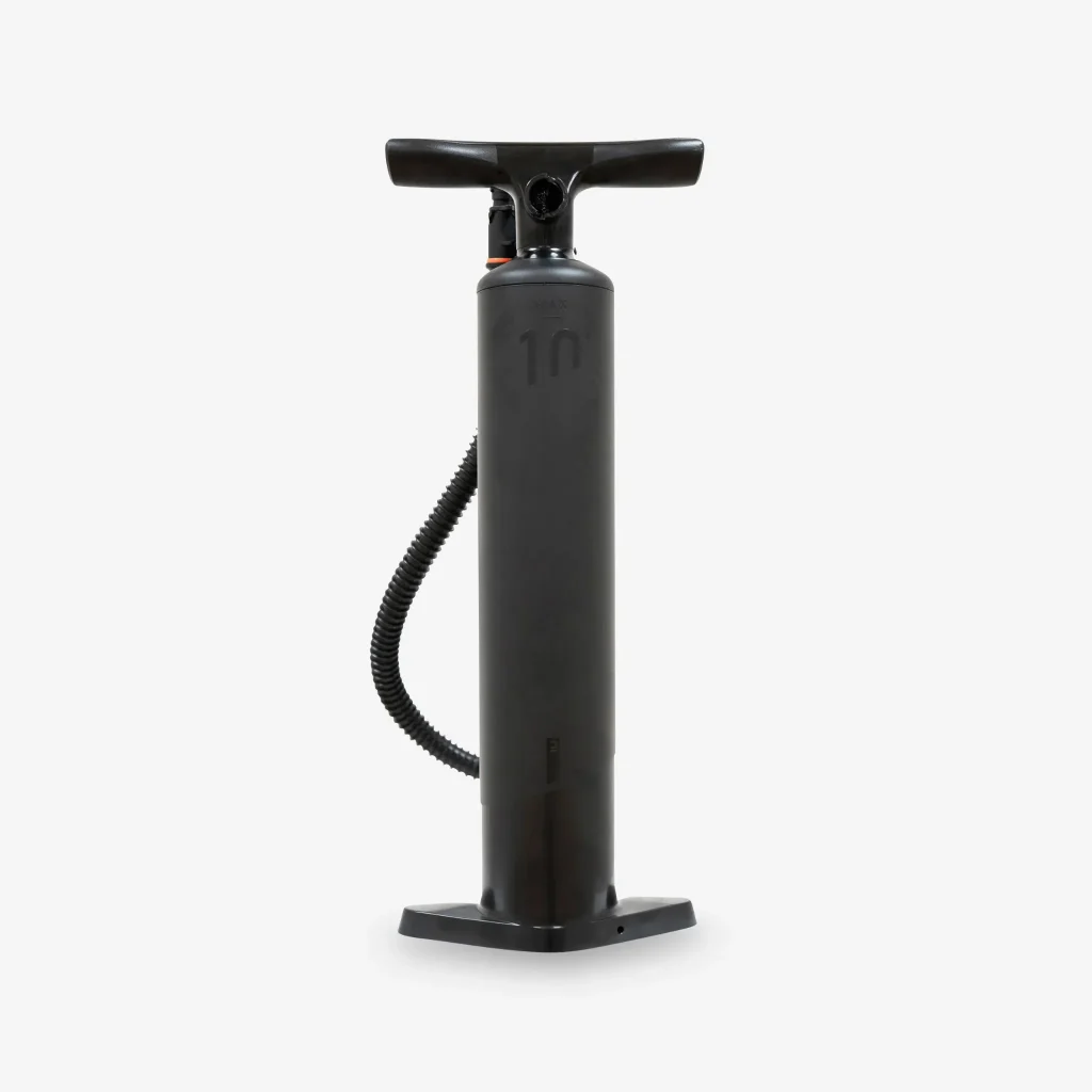 Decathlon Handpumpe Kajak 10 PSI mit Schlauch und Standfuß