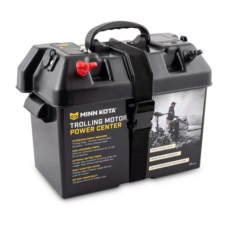 Minn Kota Power Center 12V Batteriebox mit Tragegriff und Anschlussklemmen