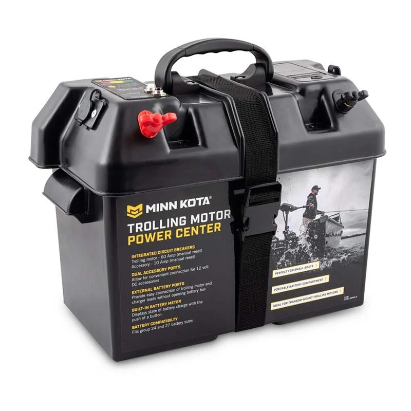 Minn Kota Power Center 12V Batteriebox mit Tragegriff und Anschlussklemmen