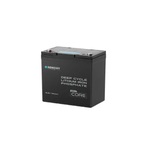 Renogy Core Mini 12V 100Ah LiFePO4 Batterie in schwarzem Gehäuse