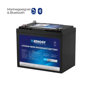 Renogy Core Trolling Motor 12V 100Ah LiFePO4 Batterie mit Bluetooth und IP67-Hinweis