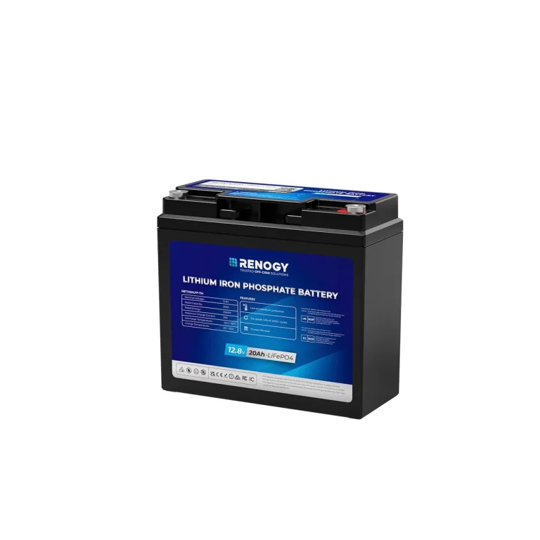 Renogy Core Trolling Motor 12V 20Ah LiFePO4 Batterie mit blauem Frontetikett